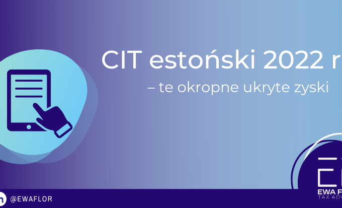 CIT estoński a ukryte zyski